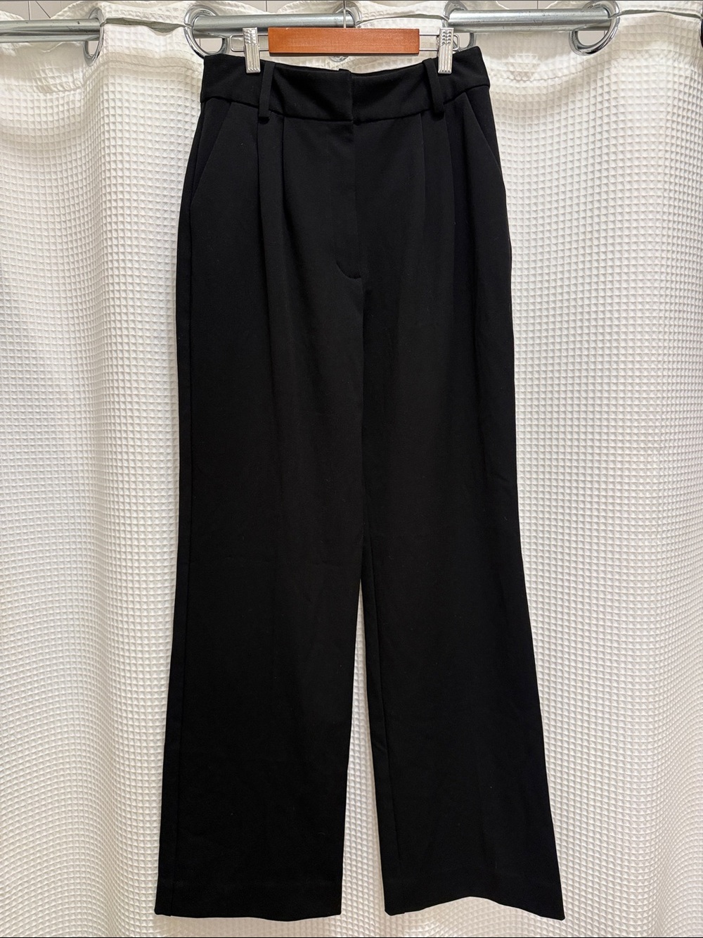 Favorite Daughter “The Favorite Pant” Black Pleated Wide Leg Trousers Size 6